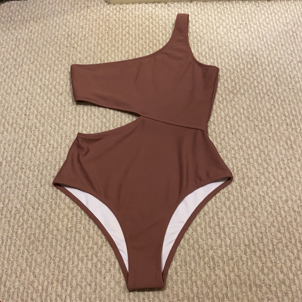 Brown cutout swimsuit or body suit